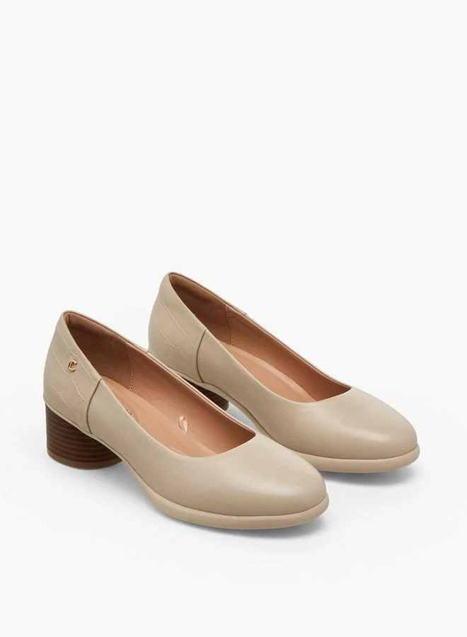 لو كونفورت Women Leather Block Heel Shoes