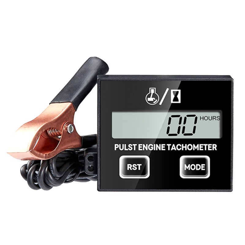 0-30000RPM Tachometer RPM Gauge with Clamp Induction Design for Chainsaw Lawn Mower - High Temperature Waterproof Display with Timing Function for 2-Stroke 4-Stroke Gasoline Engines - Image 1
