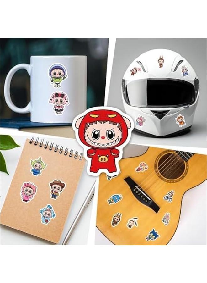 Arabest 190 pcs Cartoon Stickers for Labubu, Waterproof Vinyl Decal for Teen Water Bottler Sticker Adult Girl Laptop Skateboard Phone Guitar Travel Case Bike - Image 5