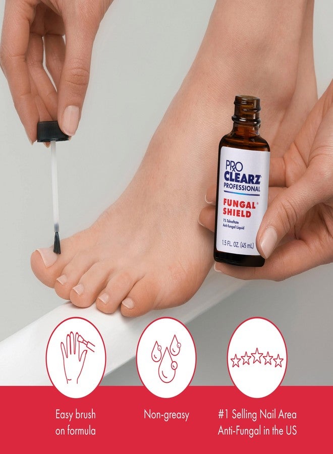ProClearz بروكليرز درع الفطريات علاج مضاد للفطريات احترافي، قوة قصوى تولنافتات 1% سائل، 1.5 أونصة سائلة حجم سريري - Image 3