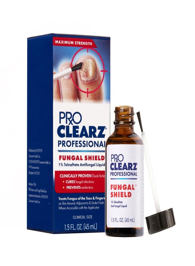 ProClearz بروكليرز درع الفطريات علاج مضاد للفطريات احترافي، قوة قصوى تولنافتات 1% سائل، 1.5 أونصة سائلة حجم سريري - Image 1