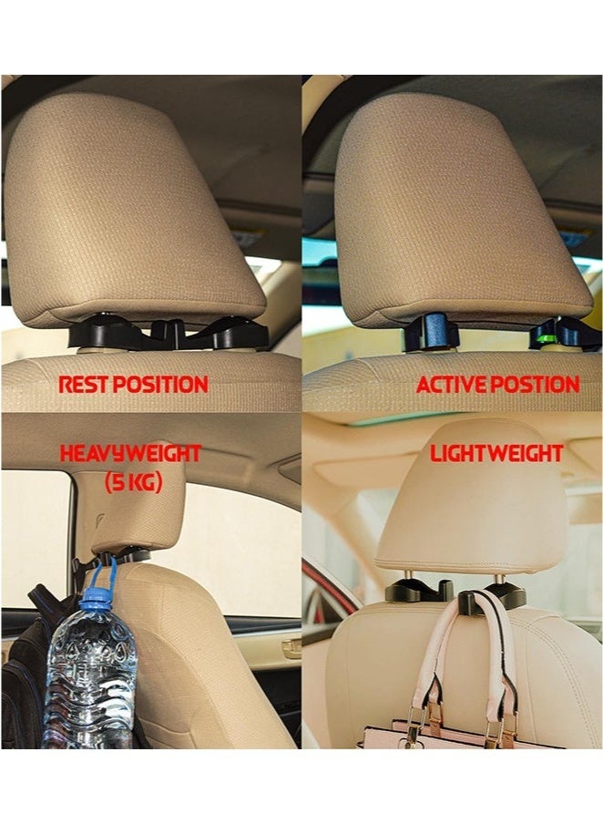 Bukela 2 Pieces Car Seat Gap Filler Organizer, Multifunctional Car Seat Organizer, Auto Console Side Storage Box with 4 Hooks for Holding Phone, Keys, Wallet, Sunglasses - Image 3