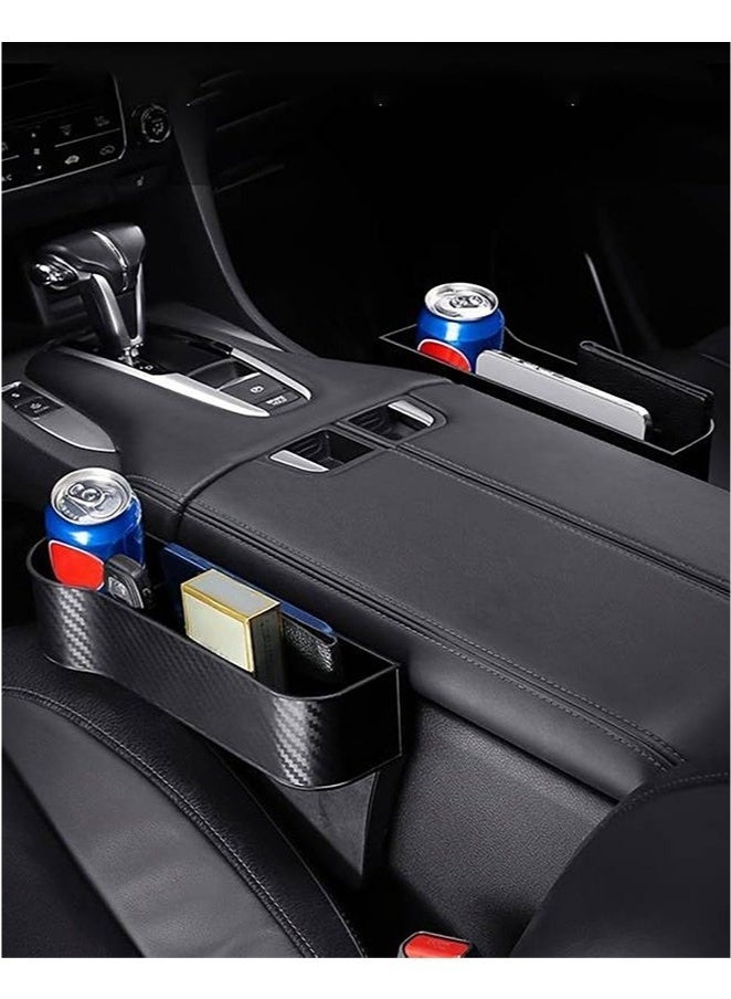 Bukela 2 Pieces Car Seat Gap Filler Organizer, Multifunctional Car Seat Organizer, Auto Console Side Storage Box with 4 Hooks for Holding Phone, Keys, Wallet, Sunglasses - Image 5