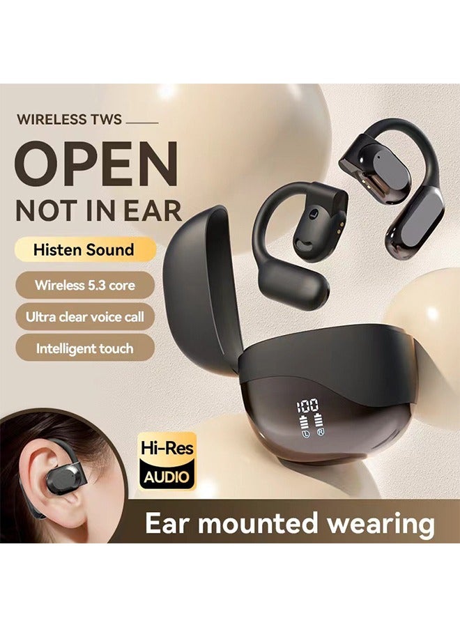 TWS Wireless Earphones M62 Earbuds Bluetooth V5.46, Sports Earphones HD Stereo Sound Comfortable Wearing，Wireless Charging Case  Display, Waterproof Fitness Headphones for Running (Golden) - Image 4