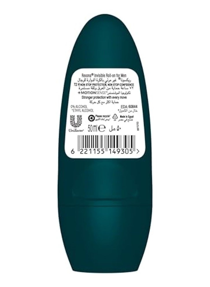 Rexona مزيل العرق الشفاف المضاد للتعرق، غير مرئي وجاف، أسود وأبيض - Image 2