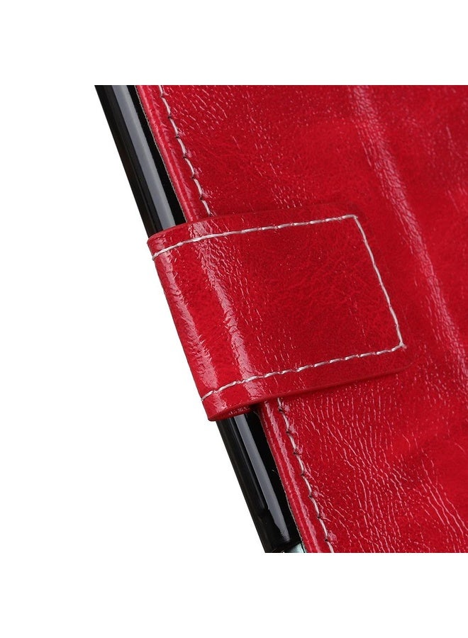 Case Cover For OPPO F17 Pro Retro Crazy Horse Texture Horizontal Flip Leather Case with Holder & Card Slots & Photo Frame & Wallet(Red)