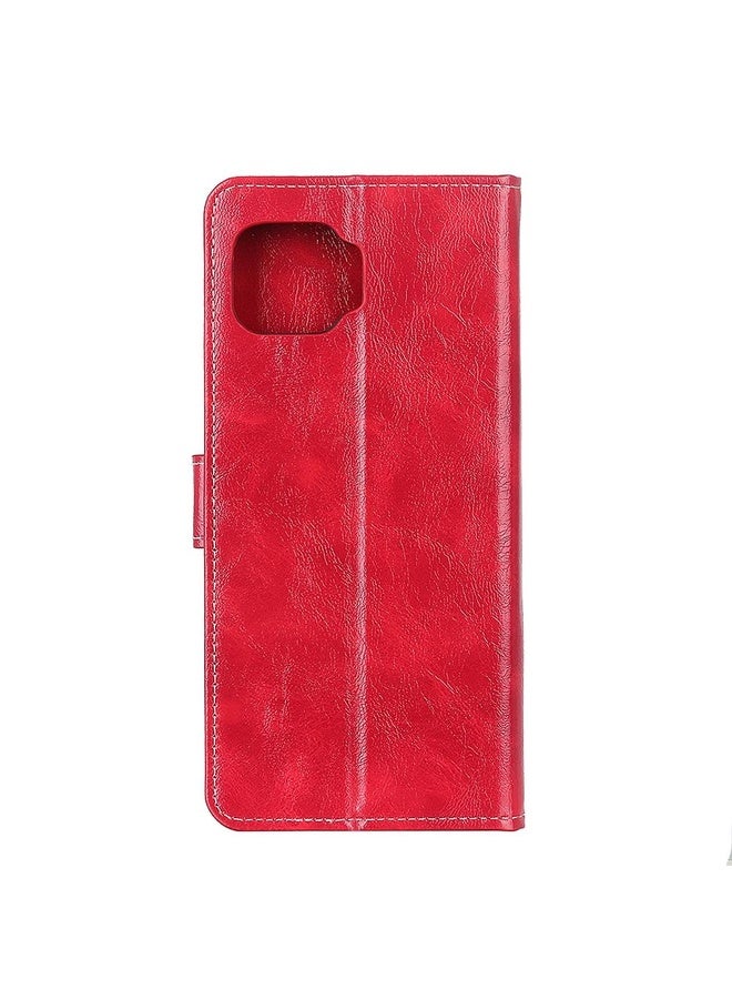 Case Cover For OPPO F17 Pro Retro Crazy Horse Texture Horizontal Flip Leather Case with Holder & Card Slots & Photo Frame & Wallet(Red)