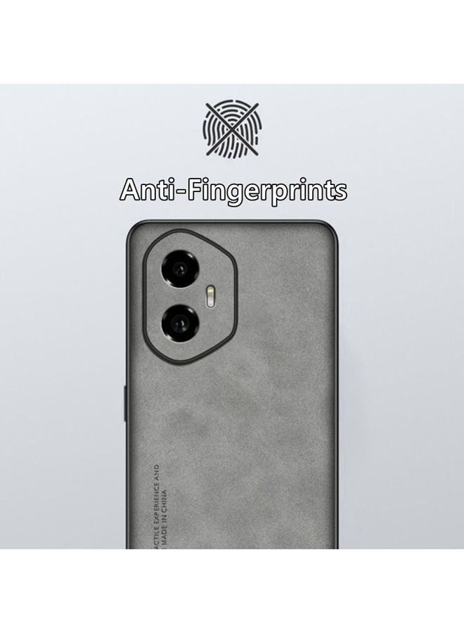 Case for Honor 400 , Imitation Sheepskin Leather Honor 400 Case Matte Bumper [Military Grade Protection] ，Premium Texture，Shockproof phone cover for هونر 400，Gray  - Image 5