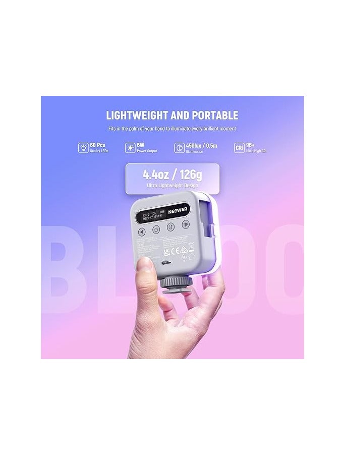 نيوير ضوء فيديو NEEWER مغناطيسي RGB – ضوء LED صغير بكامل الألوان 360° للكاميرا - Image 2