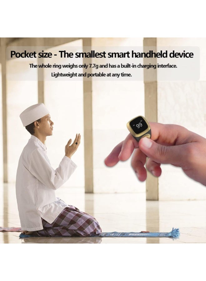 حلقات ذكر التسبيح - خاتم عداد ذكي مع تطبيق (18 مم بنفسجي) - Image 4