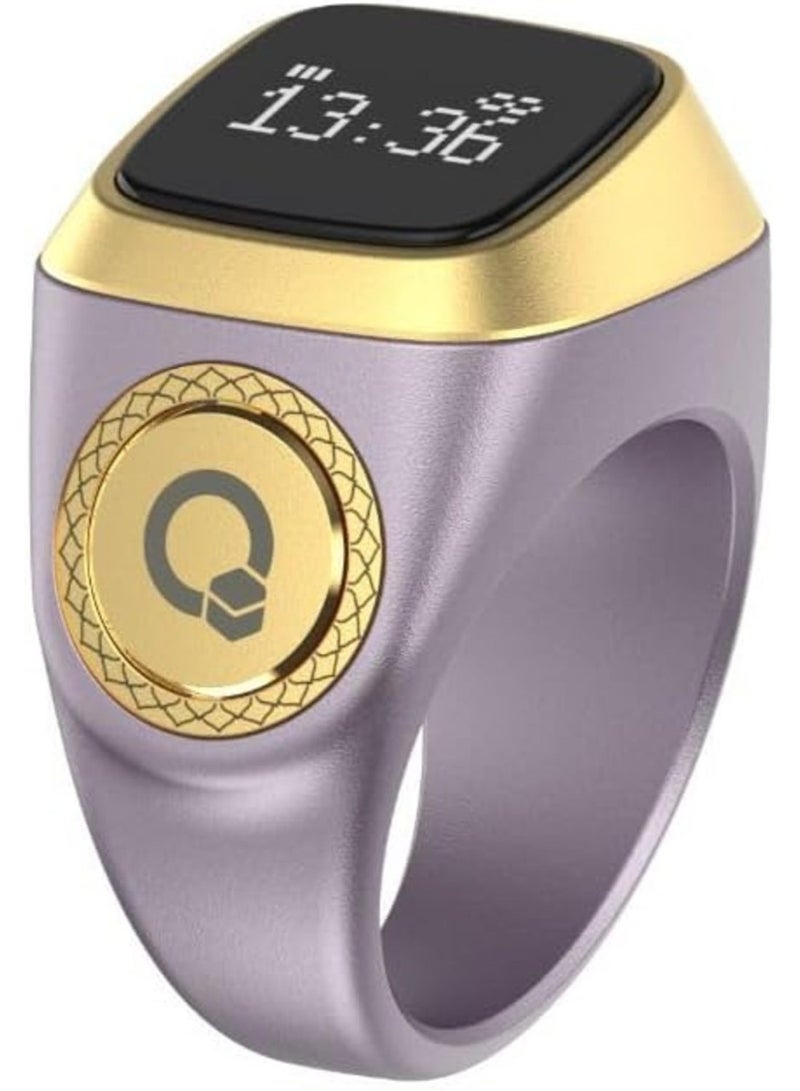 حلقات ذكر التسبيح - خاتم عداد ذكي مع تطبيق (18 مم بنفسجي) - Image 1