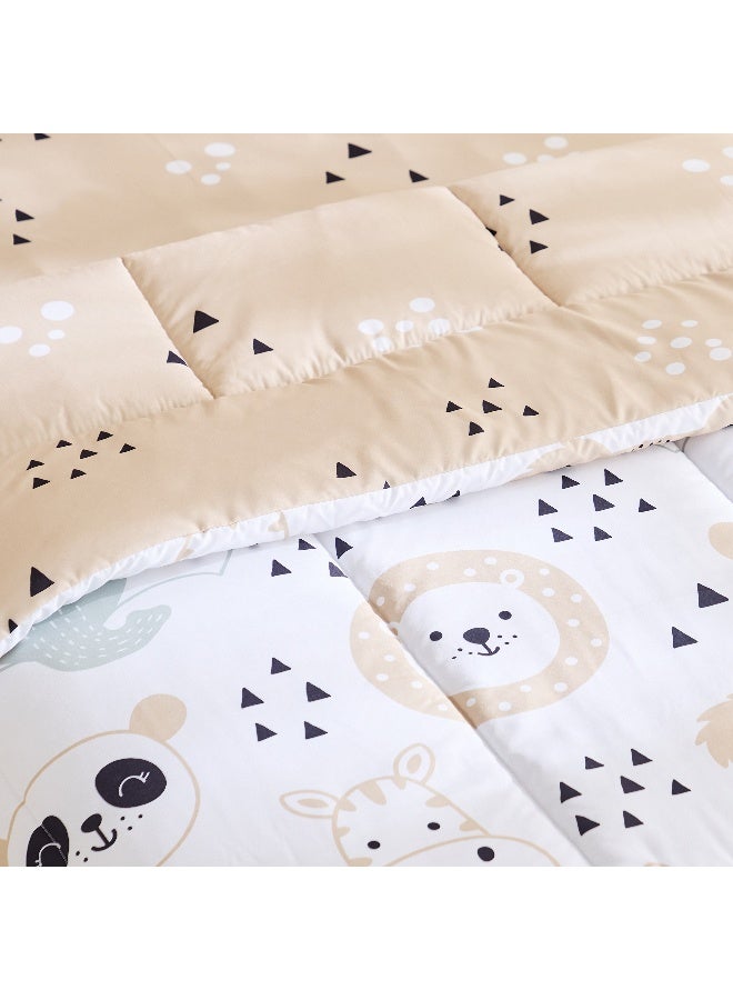 Home Box Joy Slumber 2-Piece Safari Single Microfibre Comforter Set - 135x220 cm - Image 5