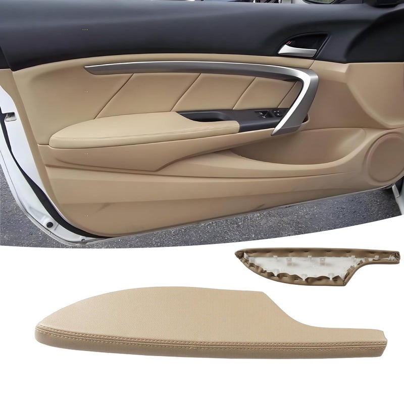 MUTUSAISI Front Left Beige Leather Door Panel Lid Armrest Fit for Honda Accord 2Door Coupe 20082012 Accessories 83571TE0A51ZA Driver Side