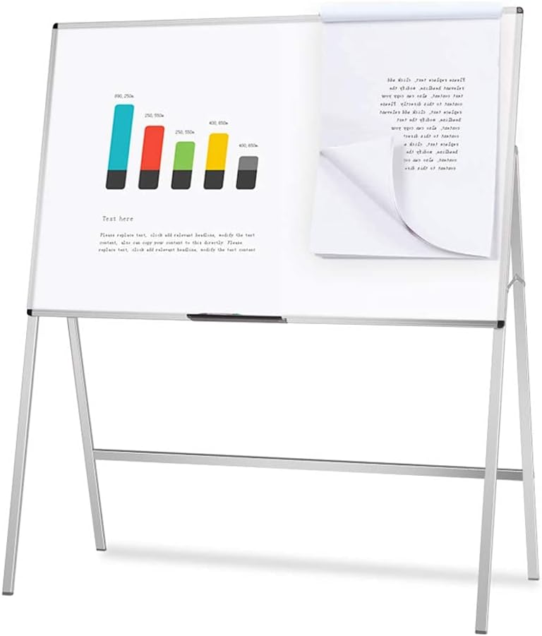 VIZ-PRO لوحة بيضاء قابلة للتعديل من الميلامين H-ستان، 48 × 36 بوصة - Image 3