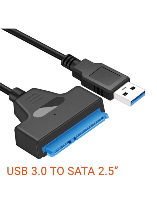 كابل محول من USB 3.0 إلى SATA III – محول لمحركات الأقراص HDD وSSD مقاس 2.5 بوصة، سرعة نقل بيانات عالية تصل إلى 5 جيجابت في الثانية، دعم بروتوكول UASP، ميزة التوصيل والتشغيل (Plug & Play)، دعم التبديل السريع (Hot Swap)، متوافق مع أنظمة Windows وMac OS وLinux. - Image 2