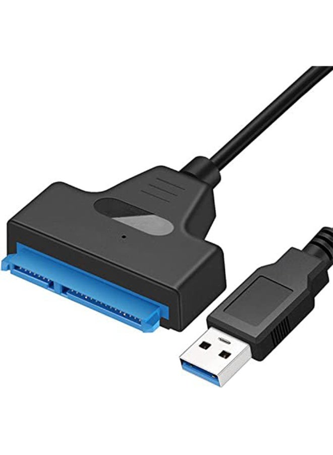 كابل محول من USB 3.0 إلى SATA III – محول لمحركات الأقراص HDD وSSD مقاس 2.5 بوصة، سرعة نقل بيانات عالية تصل إلى 5 جيجابت في الثانية، دعم بروتوكول UASP، ميزة التوصيل والتشغيل (Plug & Play)، دعم التبديل السريع (Hot Swap)، متوافق مع أنظمة Windows وMac OS وLinux. - Image 1