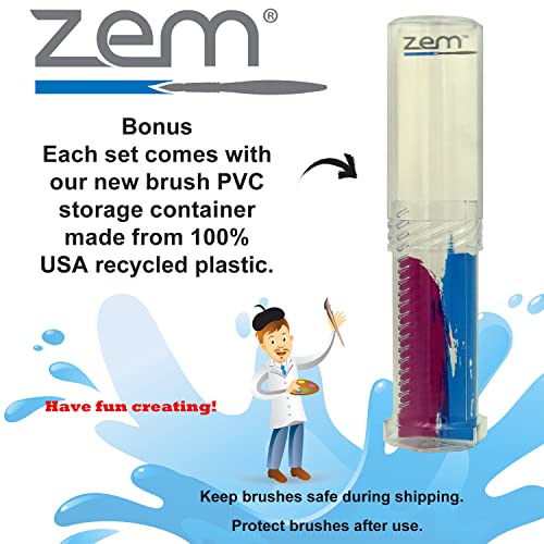 ZEM Brush Premium Hair Deerfoot Stippler Texture Design Brush Set Sizes 2-4-6-8-10 - Image 5