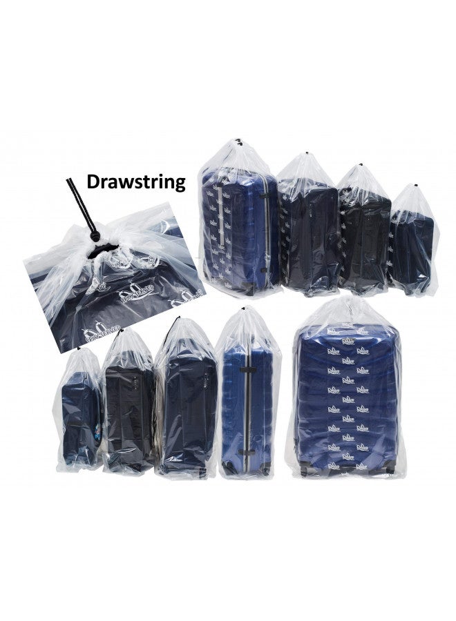 SPICY SERVED Dust Cover Big Plastic Drawstring Bags Multi-Purpose for Storage and Keeping Luggage, Big Dolls, Blankets, Pillows, Suitcase Good for Household Organizing Reusable Set of 4 bags Size S, M, L, XL - Image 4