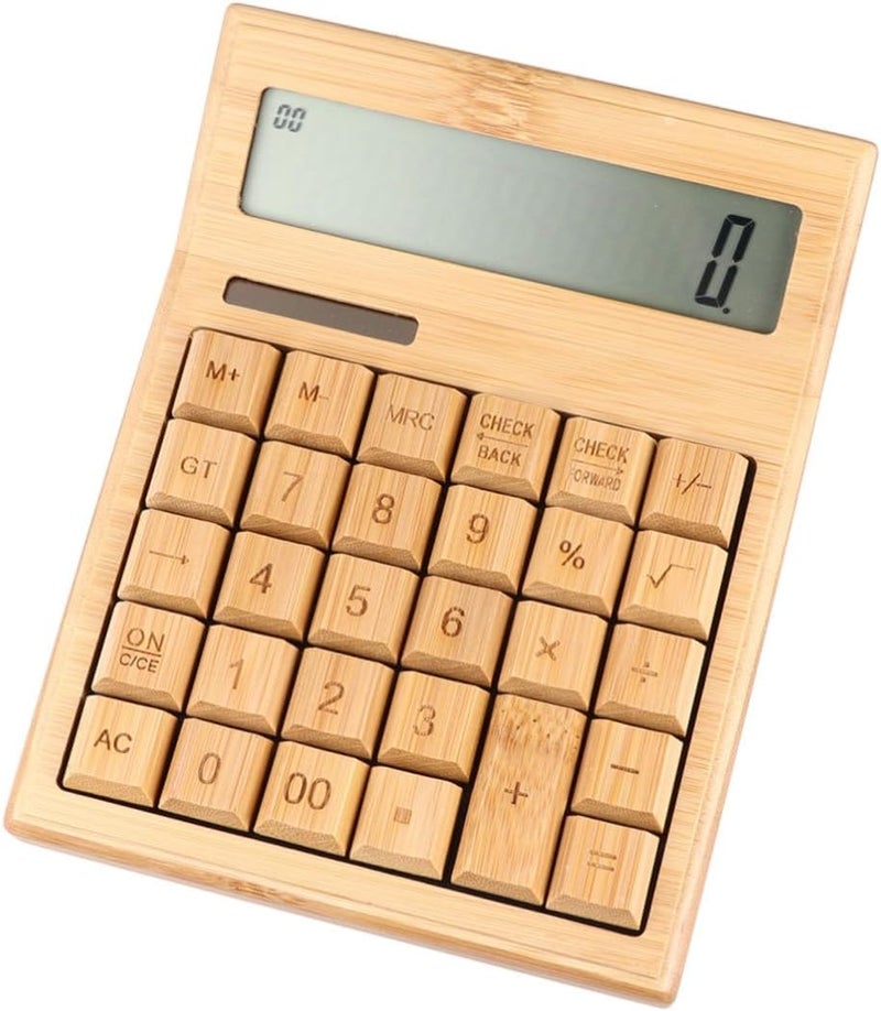 Abaodam Portable 29-Key Solar Calculator with LCD Display and Angle Viewing for Office and School Use, Eco-Friendly Electronic Calculator for Desk and Travel - Image 1