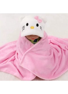 Brandonn Baby Blanket Newborn Pack Of Multi Purpose Wrapper Blanket, Bath Robe Baby Bath Towel For Baby Boys And Baby Girls(0-6 Months, Pink Kitty)  - Image 3