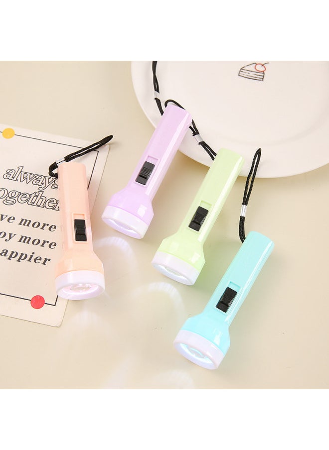 Generic - Handmade Diy Light-emitting Toy Flashlight Convenient Small Fresh Jelly-colored Lighting Flashlight Kindergarten-Color:Flesh Pink-Specifications:Round Head Flashlight - Image 1