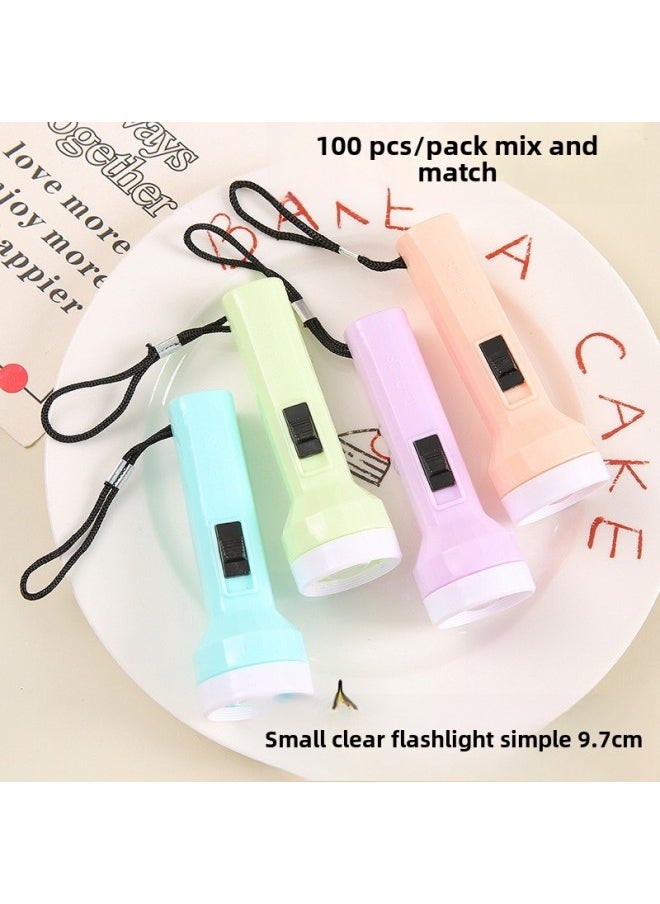 Generic - Handmade Diy Light-emitting Toy Flashlight Convenient Small Fresh Jelly-colored Lighting Flashlight Kindergarten-Color:Flesh Pink-Specifications:Round Head Flashlight - Image 1