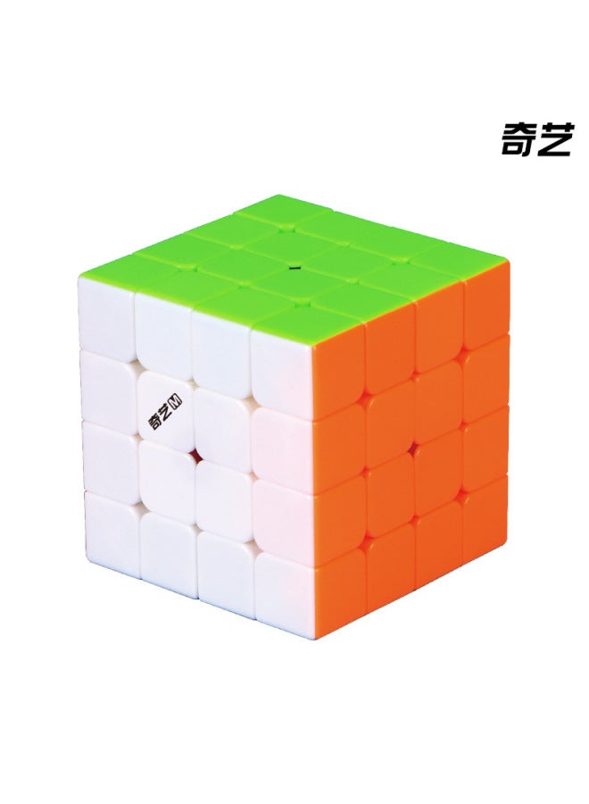 Qiyi Rubik's Cube Third-order Magnetic Force Fourth-order Fifth-order Rubik's Cube Magnetic Competition Special Educational Children's Toys Wholesale-Color:Qiyi Magnetic Fourth Order 【color】】  - Image 1