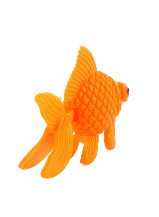 XMHF Aquarium Fish Bowl Tank Artificial Floating Plastic Orange Decor Goldfish Ornament Fish Tank Decoration 10Pcs  - Image 2