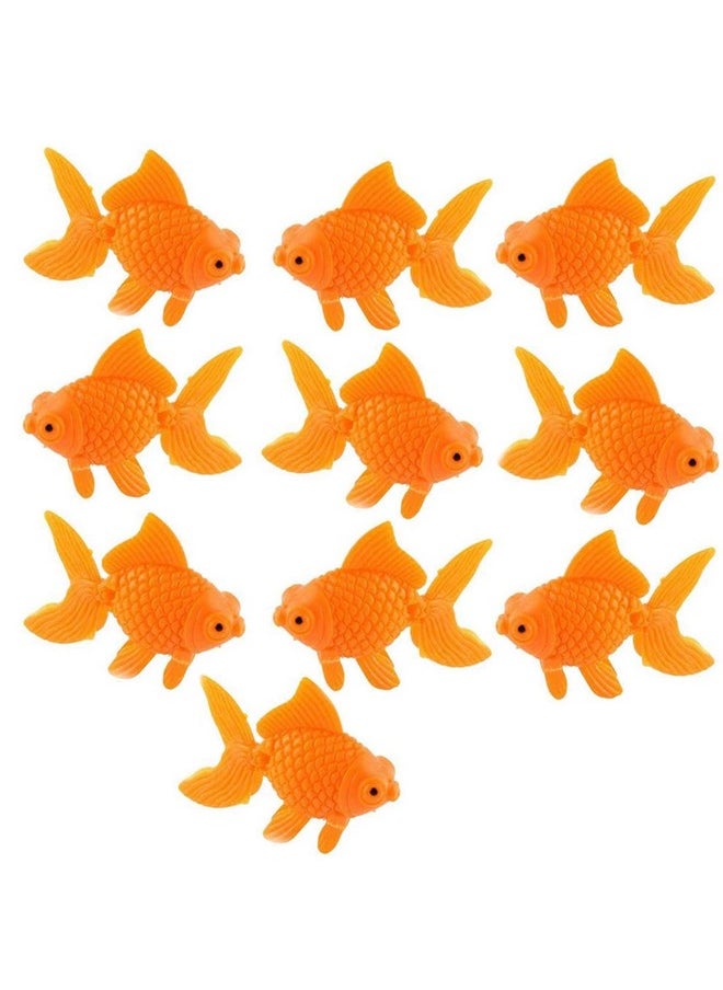XMHF Aquarium Fish Bowl Tank Artificial Floating Plastic Orange Decor Goldfish Ornament Fish Tank Decoration 10Pcs  - Image 1