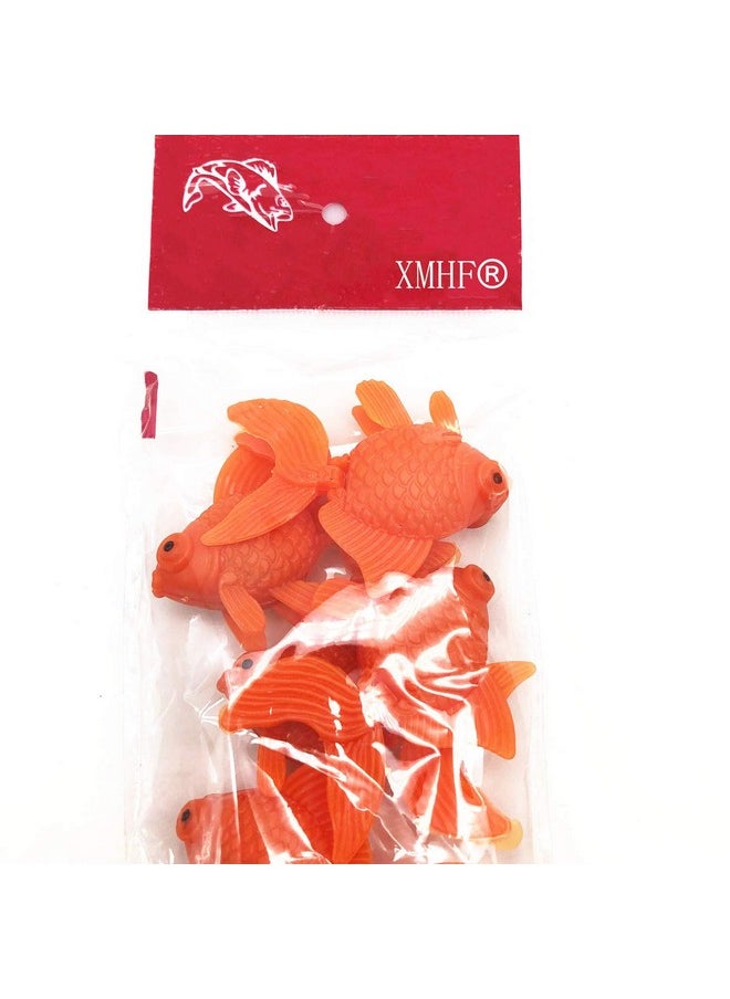 XMHF Aquarium Fish Bowl Tank Artificial Floating Plastic Orange Decor Goldfish Ornament Fish Tank Decoration 10Pcs  - Image 4