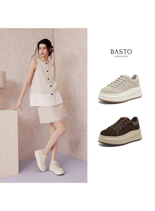 Basto 26 Spring Casual Street Sports Women's Sneakers D3827am6 Apricot Size 37 - Image 3