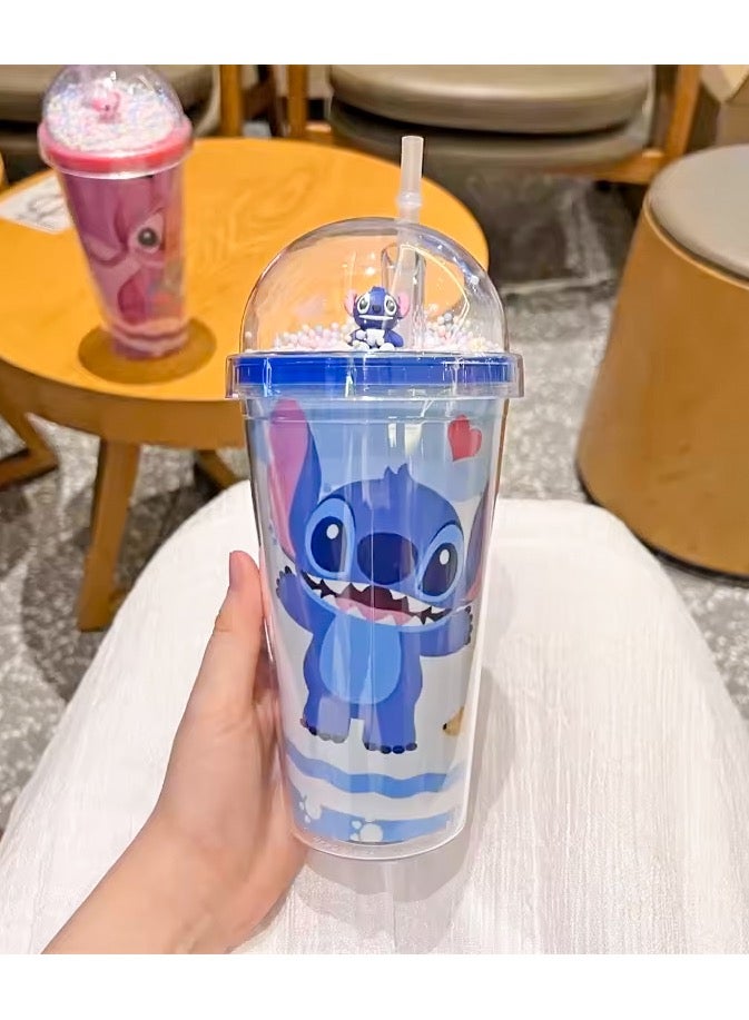 STITCH Disney Stitch 500ml Kids Water Bottle with Straw - Lilo & Stitch Gifts - Back to School Supplies  - Image 1