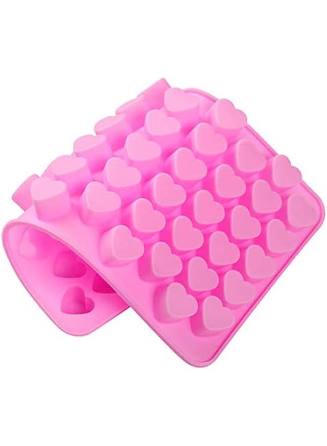 إي سي في في قالب كعك على شكل قلب مكون من 55 فتحة، قالب شوكولاتة من السيليكون غير لاصق من أجل قالب صابون جيلي الحب، صينية حلوى الشوكولاتة، قالب حلوى قابل للتكديس يمكنك صنعه بنفسك - Image 2