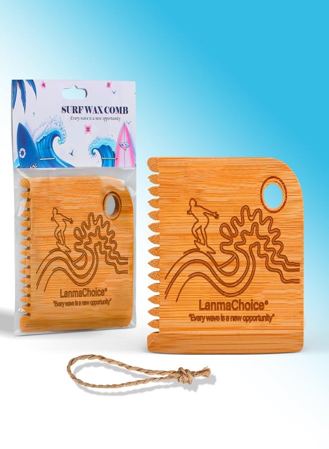Lanmachoice Surf Wax Comb - Bamboo Surfboard Wax Scraper and Surf Board Wax Remover, Scraper Tool, Wax Comb for Surfboard - Image 3