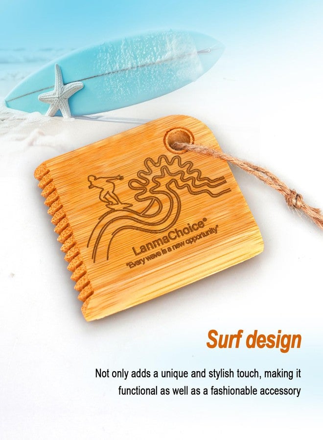 Lanmachoice Surf Wax Comb - Bamboo Surfboard Wax Scraper and Surf Board Wax Remover, Scraper Tool, Wax Comb for Surfboard - Image 4