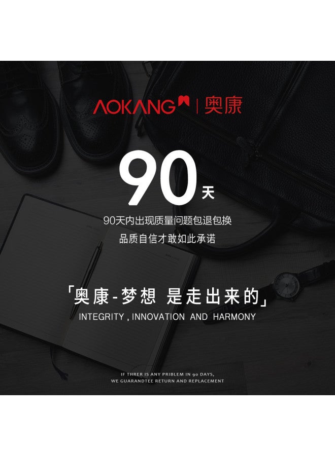 AOKANG Business Men's Shoes Daily Commute Comfortable Simple Solid Color Fashion Lace-up Men's Versatile Leather Shoes - Image 4