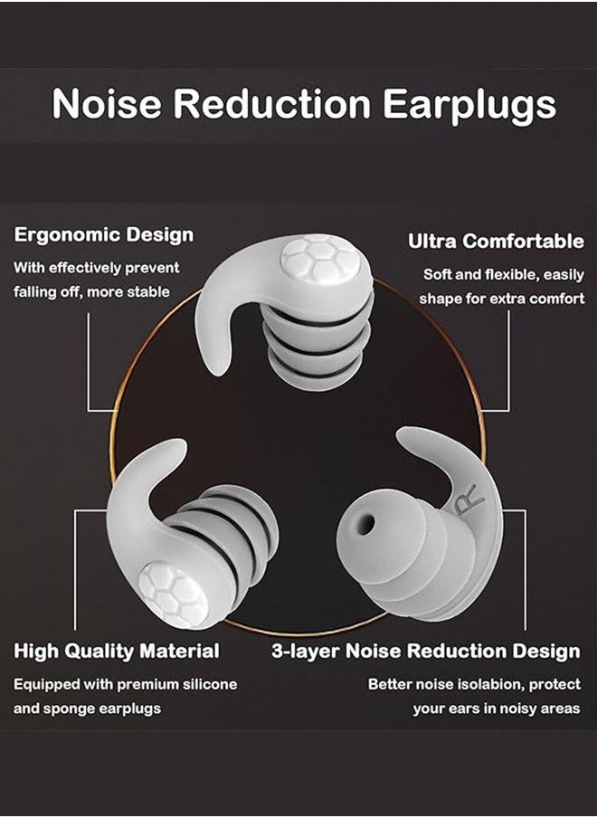 Sweet Life - Ear Plugs for adluts – Ultra-Comfy Reusable Noise-Reducing Earplugs For Sleep Deep Focus swimming Travel Noise Sensitivity Flexible Hearing Protection Customizable Fit 24dB (SNR) Noise Reduction - Image 1
