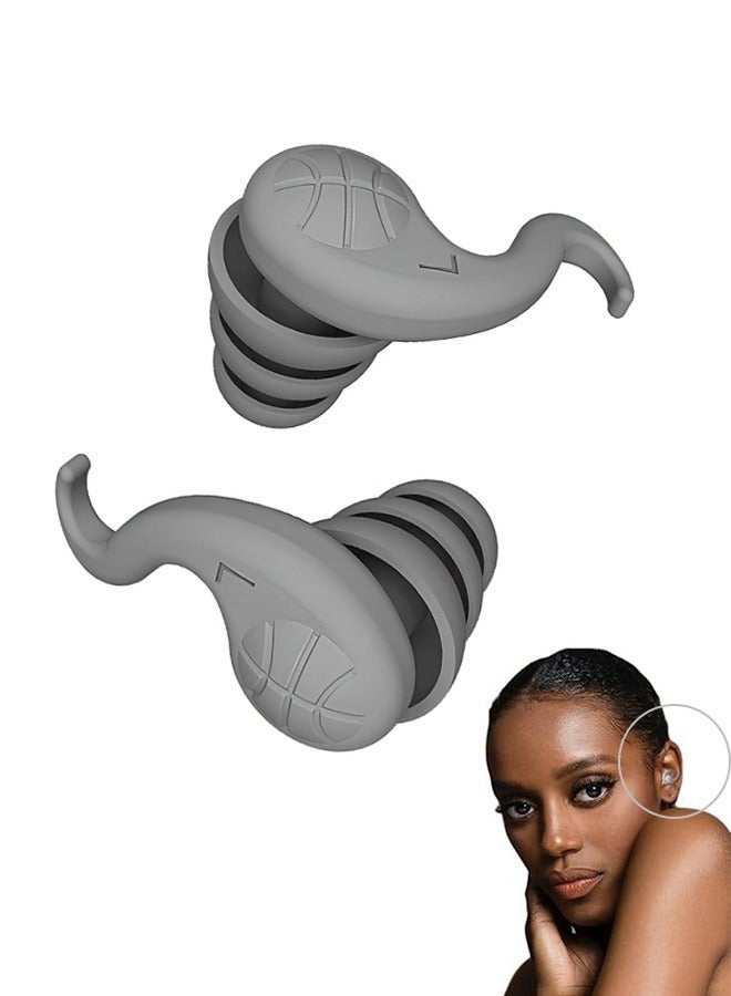 Ear Plugs for adluts – Ultra-Comfy Reusable Noise-Reducing Earplugs For Sleep Deep Focus swimming Travel Noise Sensitivity Flexible Hearing Protection Customizable Fit 24dB (SNR) Noise Reduction