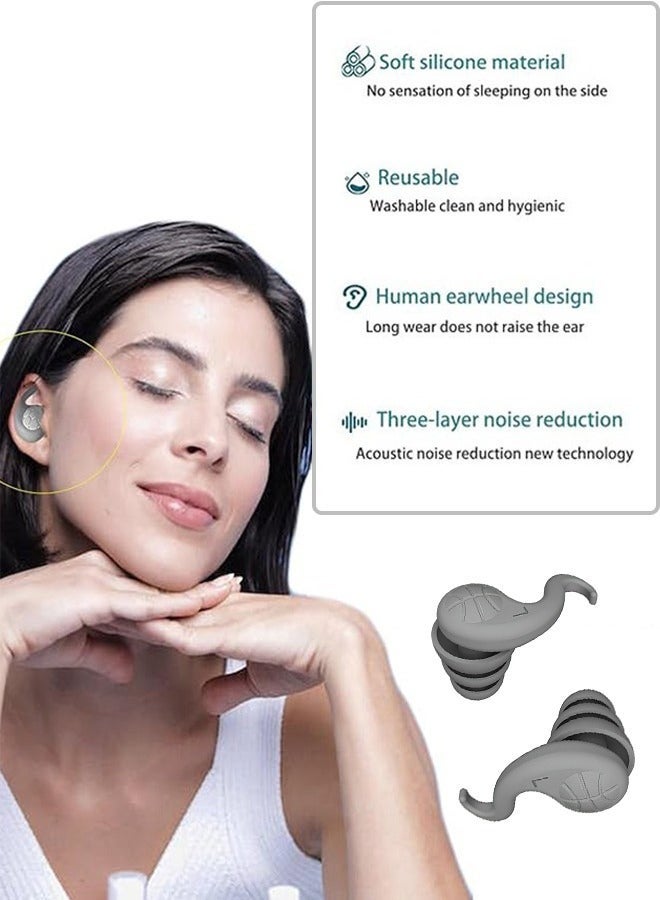 Sweet Life Ear Plugs for adluts – Ultra-Comfy Reusable Noise-Reducing Earplugs For Sleep Deep Focus swimming Travel Noise Sensitivity Flexible Hearing Protection Customizable Fit 24dB (SNR) Noise Reduction - Image 4