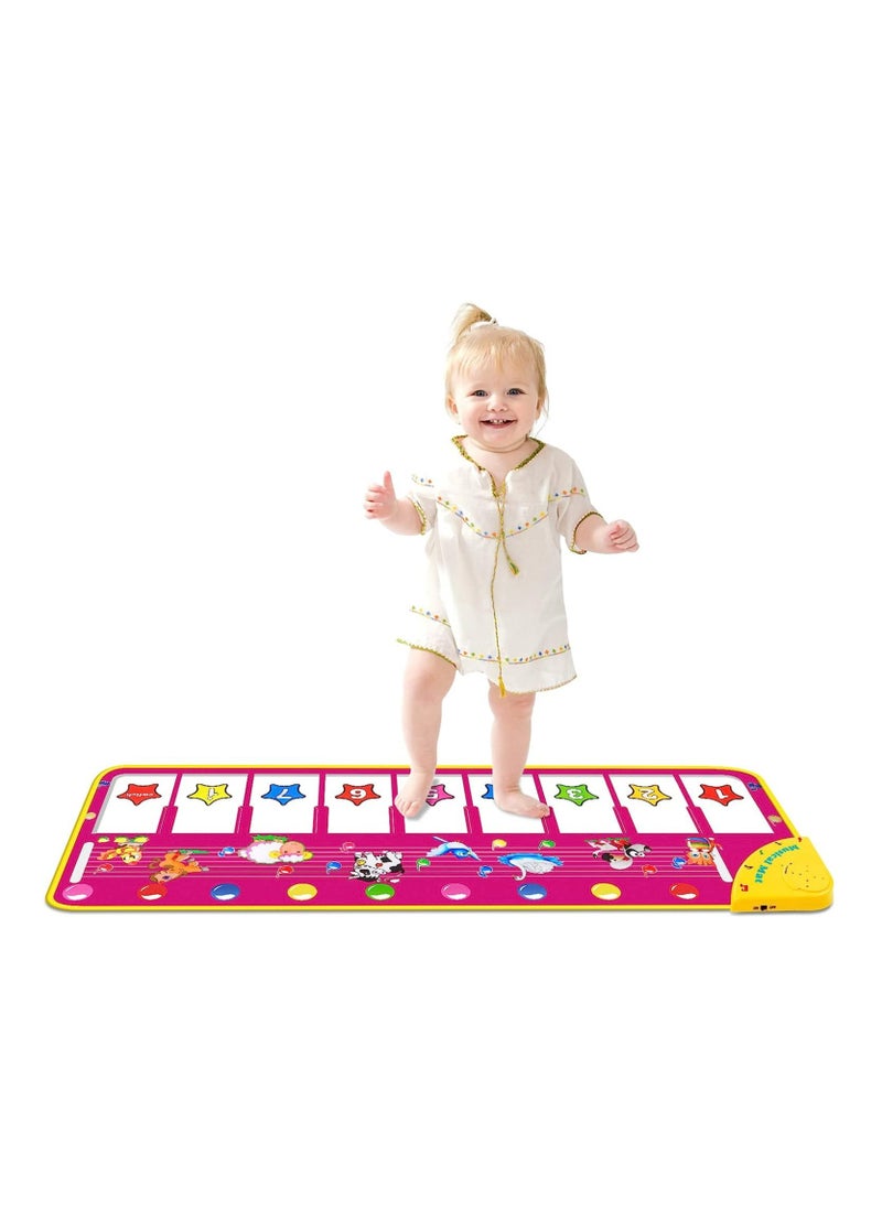 YelaJoy Piano Mat Music Keyboard Game Mat 39.5" Electronic Music Animal Touch Game Blanket Fun Gift Toys  - Image 1