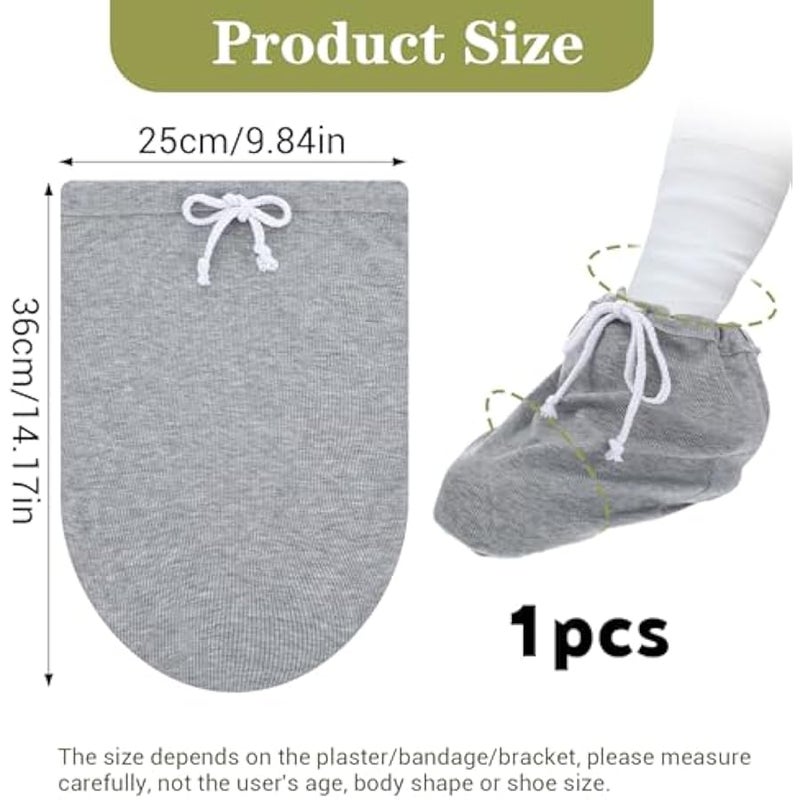 2PCS Cast Sock Cover for Foot, Adjustable Drawstring Leg Cast Sock, Toe Cover Socks Leg Casts Covers Below The Knee, Plaster Socks for Feet, Suitable for Men and Women - Image 2