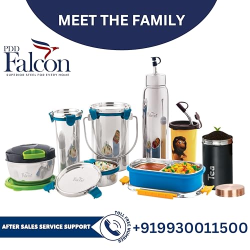PDDFALCON Royal Lunch Box Stainless Steel Lunch Box Set,Airtight Lids,100% Leak-Proof, BIS Certified, Jindal Seal & Made in India Portable, Includes Carry Bag,(Royal Mega with Bag 1500ml (Sea Green) - Image 5