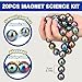 LNCOJOLM 20 PCS Rainbow Magnet Stone Ball Fidget Toys for Adults Fidget Mangetic Rock with Fiber Case Replacement for Ferrite Putty Office Desk Decoration Stress Relief Gift - Image 2