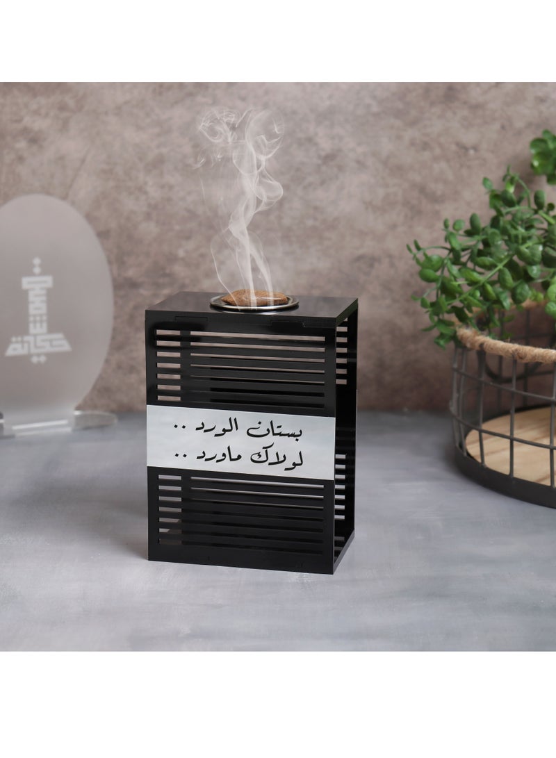 Story Of Candle A Unique Built-in Bridal Bouquet Holder (Flower Bouquet Holder + Incense Burner) that Comes with an Arabic Phrase and Artificial Flowers.  - Image 2