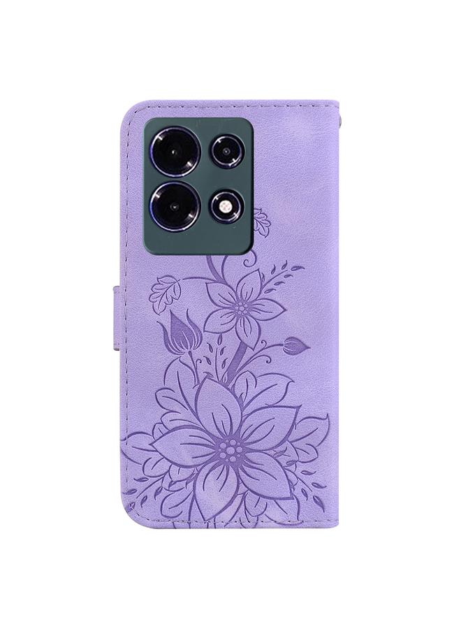 Zaboon Case For Infinix Note 30 Lily Embossed Leather Phone Case - Image 3