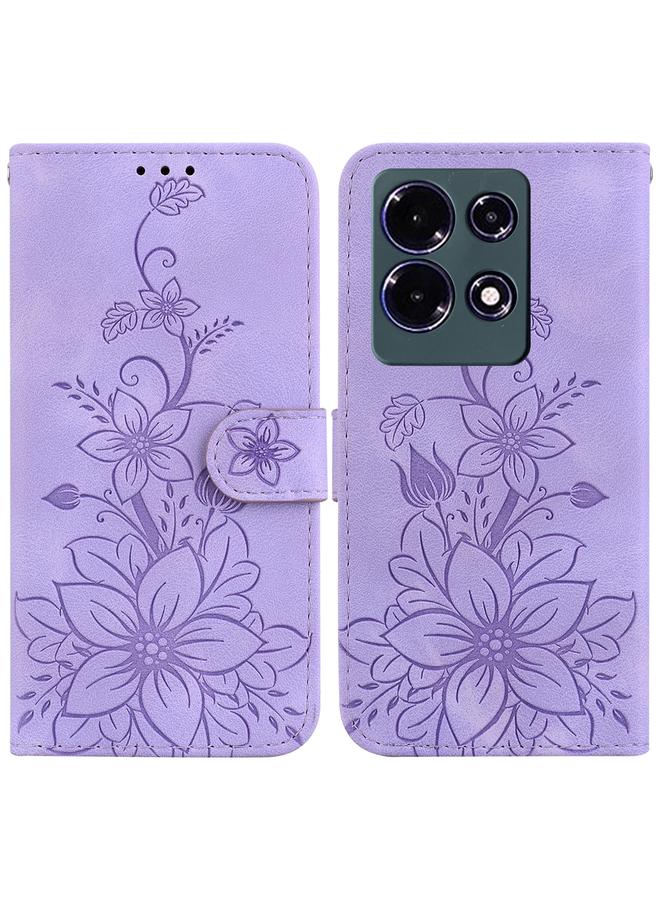 Zaboon Case For Infinix Note 30 Lily Embossed Leather Phone Case - Image 1