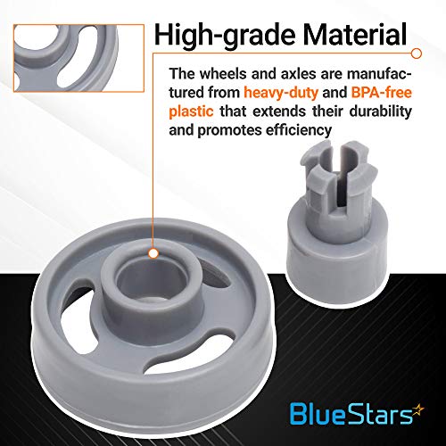 BlueStars WD12X10231 Dishwasher Lower Rack Wheel with Stud - Compatible with General Electric Dishwashers - Easy to Install - Replaces 1263942 AP3994981 PS1481883 EA1481883 - PACK OF 8 - Image 4