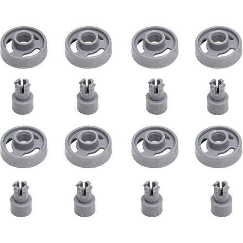 BlueStars WD12X10231 Dishwasher Lower Rack Wheel with Stud - Compatible with General Electric Dishwashers - Easy to Install - Replaces 1263942 AP3994981 PS1481883 EA1481883 - PACK OF 8 - Image 1