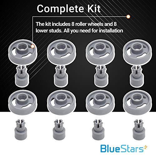 BlueStars WD12X10231 Dishwasher Lower Rack Wheel with Stud - Compatible with General Electric Dishwashers - Easy to Install - Replaces 1263942 AP3994981 PS1481883 EA1481883 - PACK OF 8 - Image 5