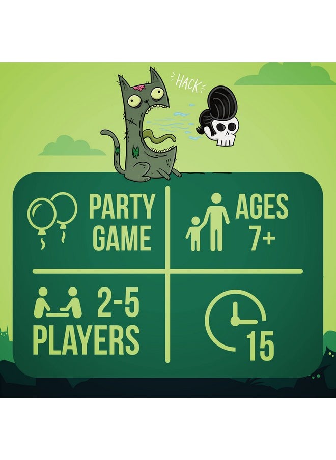 Exploding Kittens LLC Exploding Kittens Presents Zombie Kittens - Fun Family Card Games For Adults Teens & Kids For Night Entertainment, 2-5 Players - Ages 7 And Up - 61 Cards  - Image 2